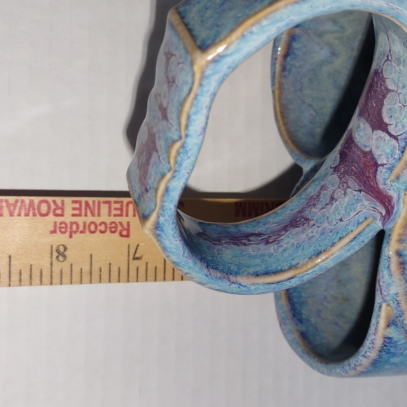 Beautiful blue handmade Pottery by Bay - Picture 2 of 6